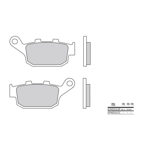 Plaquettes de frein Brembo 07HO53 CC organique