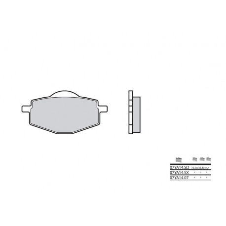 Plaquettes de frein Brembo 07YA14 SD métal fritté