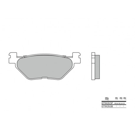 Plaquettes de frein Brembo 07YA39 SP métal fritté