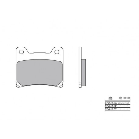 Plaquettes de frein Brembo 07YA11 07 organique