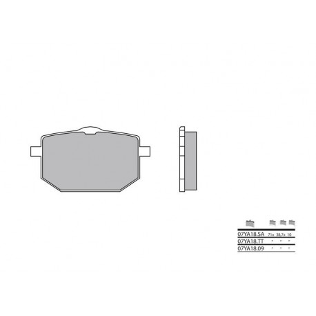 Plaquettes de frein Brembo 07YA18 SA métal fritté