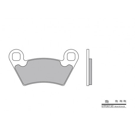 Plaquettes de frein Brembo 07PO07 SD métal fritté