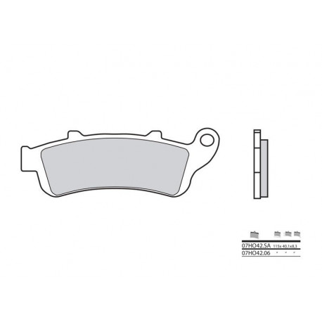 Plaquettes de frein Brembo 07HO42 SA métal fritté