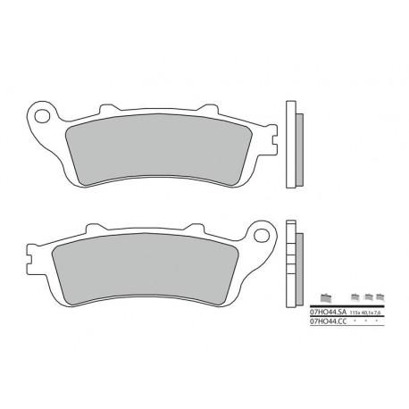 Plaquettes de frein Brembo 07HO44 SA métal fritté