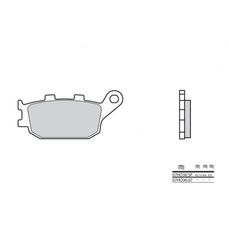 Plaquettes de frein Brembo 07HO36 SP métal fritté