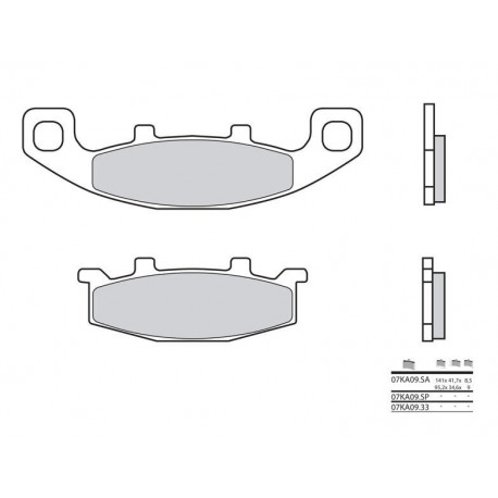 Plaquettes de frein Brembo 07KA09 SA métal fritté