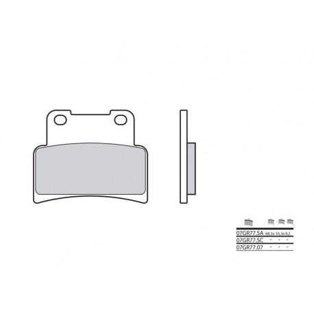 Plaquettes de frein Brembo 07GR77 07 organique