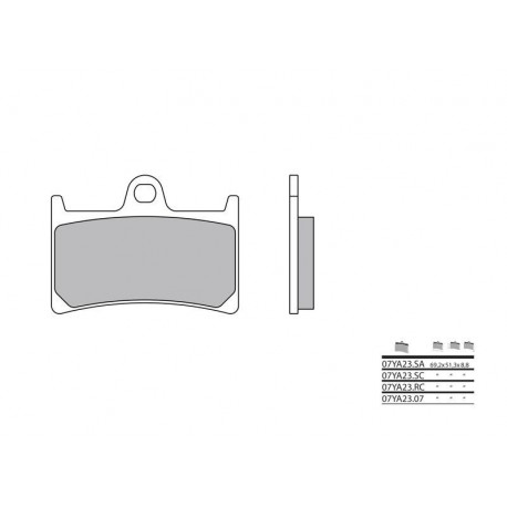 Plaquettes de frein Brembo 07YA23 RC carbone ceramique racing