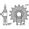 Pignon 16 dents PBR chaîne 530