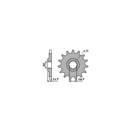 Pignon 16 dents PBR chaîne 428 Suzuki DR125S RAIDER 