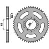 Couronne acier PBR 50 dents chaîne 428 YAMAHA DT125LC, MX