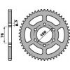 Couronne acier PBR 48 dents chaîne 428 YAMAHA YZF125R