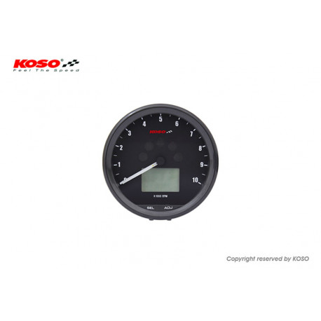 Compteur multifonctions KOSO Neo Retro 64mm TNT noir