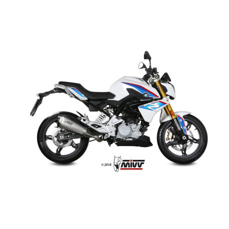 Ligne complète MIVV Delta Race inox silencieux inox/casquette carbone BMW G310R