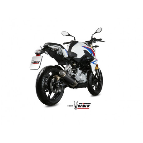 Ligne complète MIVV GP Pro Inox silencieux inox noir brossé/casquette inox BMW G310R