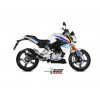 Ligne complète MIVV Delta Race inox silencieux inox noir brossé/casquette carbone BMW G310R