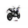 Ligne complète MIVV Delta Race inox silencieux inox noir brossé/casquette carbone BMW G310R