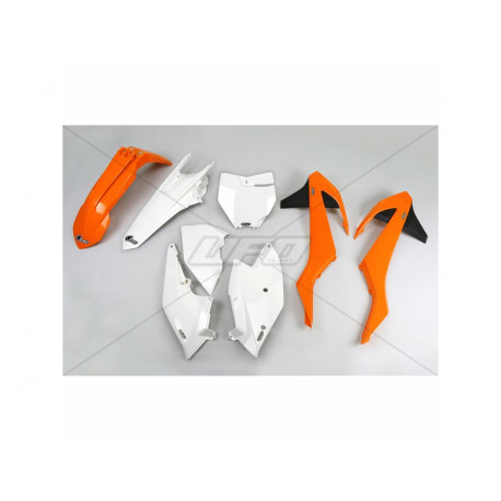 Kit plastiques UFO couleur origine 16 orange/blanc/noir KTM 