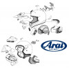 Plaques pivot ARAI Super AdSis J (LRS) Groove pour casque Rebel 