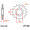 Pignon JT SPROCKETS 17 dents acier pas 532 type 585