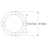 Douille à créneaux JMP pour bras oscillant/chassis Øint.40,5mm/Øext.50mm 4 crans Honda 