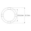 Douille à créneaux JMP pour bras oscillant/chassis Øint.28,5mm/Øext.37mm 4 crans Kawasaki