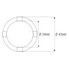 Douille à créneaux JMP pour bras oscillant/chassis Øint.34mm/Øext.43mm 4 crans Kawasaki