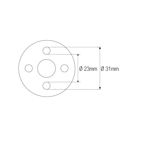 Douille à créneaux JMP pour colonne de direction Øint.23mm/Øext.31mm 4 crans Ducati