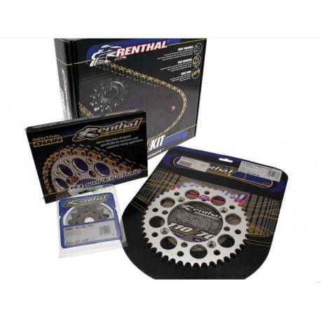 Kit chaine RENTHAL 520 type R1 (couronne Ultra-light anti-boue) HONDA CRF250R