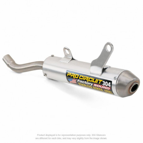 Silencieux PRO CIRCUIT R-304 alu brossé/casquette inox Honda CR125R