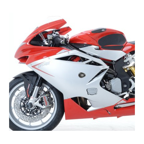 Tampons de protection R&G RACING Aero blanc MV Agusta F4 1000R