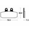 Plaquettes de frein TECNIUM ME88 organique
