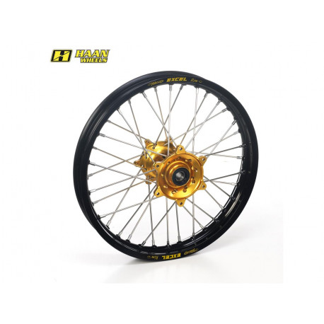 ROUE ARRIERE HAAN WHEELS 17X5,00X36T JANTE NOIRE/MOYEU OR HONDA CR-F450R