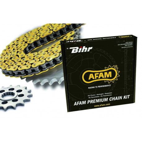 Kit chaîne AFAM 420 type R1 (couronne Standard) DERBI SENDA 50