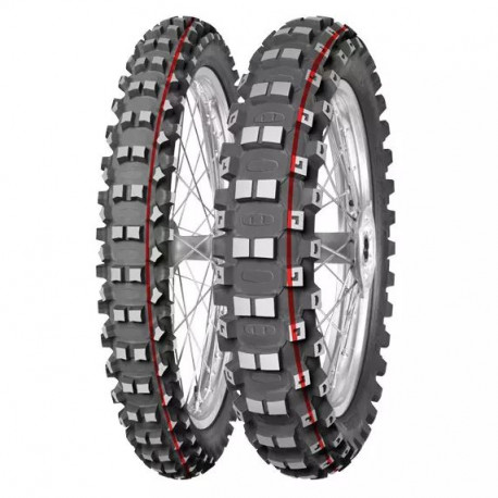 Pneu MITAS TERRA FORCE-MX MH - Medium To Hard - 120/90-18 M/C 65M TT red