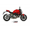 Silencieux MIVV Delta Race inox brossé/casquette carbone Ducati Monster 821