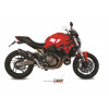 Silencieux MIVV Suono Steel Black/casquette carbone Ducati Monster 821/1200