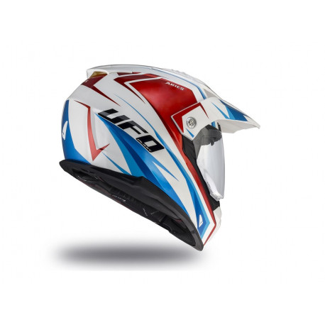 Casque UFO Aries blanc/rouge/bleu taille S