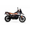 Silencieux SCORPION Serket Parallel inox/casquette ABS noir KTM 790 Adventure