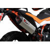 Silencieux SCORPION Serket Parallel inox/casquette ABS noir KTM 790 Adventure