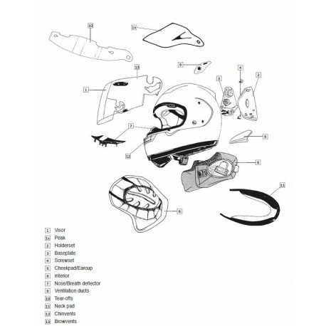 Ventilation DUCT-5 ARAI casque intégral Crutchlow