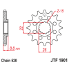 Pignon JT SPROCKETS acier standard 1901 - 520