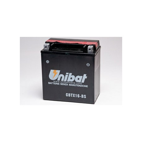 Batterie Unibat CBTX16-BS - Livrée avec flacons d'acide séparé.